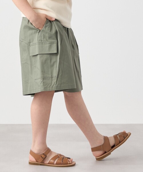 SHIPS any(シップス エニィ)の「SHIPS any: カーゴ キュロット パンツ<KIDS>(その他パンツ・キッズ・ネイビー/カーキ/オリーブ・130/140/120/150)」の2枚目の写真