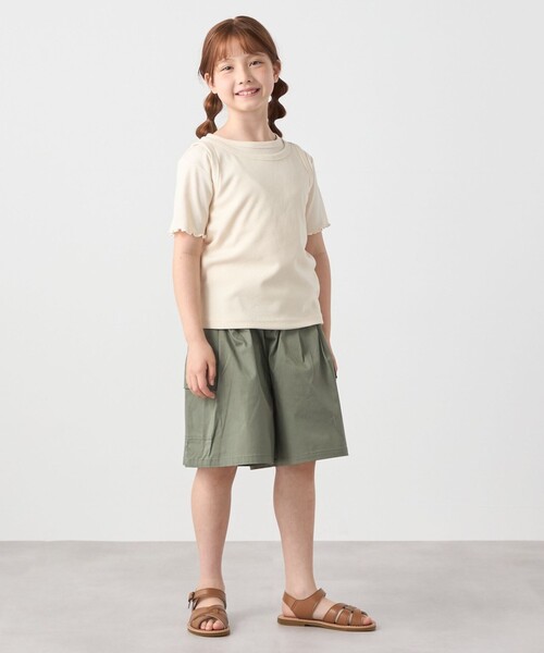 SHIPS any(シップス エニィ)の「SHIPS any: カーゴ キュロット パンツ<KIDS>(その他パンツ・キッズ・ネイビー/カーキ/オリーブ・130/140/120/150)」の9枚目の写真