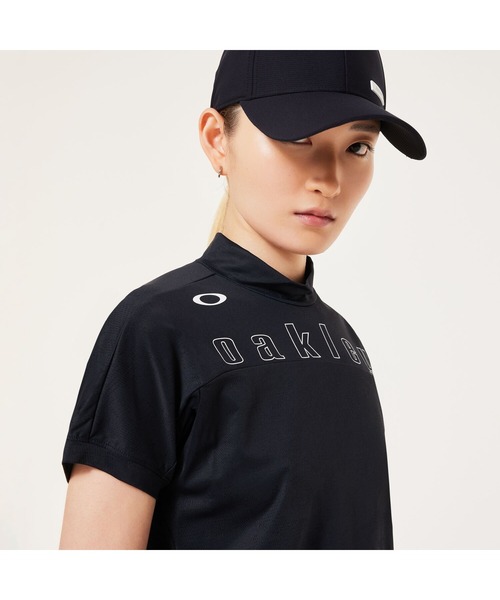 OAKLEY(オークリー)の「オークリーELEVATE SHOULDER LOGO MOCK ポロシャツ/ゴルフレディース/ゴルフ/接触冷感/OAKLEY(その他トップス・レディース・ホワイト/ブラック・M/L/S)」の12枚目の写真