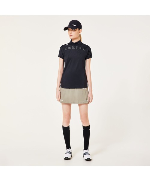 OAKLEY(オークリー)の「オークリーELEVATE SHOULDER LOGO MOCK ポロシャツ/ゴルフレディース/ゴルフ/接触冷感/OAKLEY(その他トップス・レディース・ホワイト/ブラック・M/L/S)」の14枚目の写真