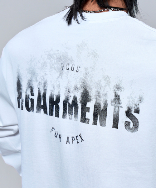 PHYSICAL GARMENTS（フィジカルガーメンツ）の「P2624 スモークオーバーサイズ長袖[2COLOR]（Tシャツ/カットソー・メンズ・ホワイト/ブラック・MEDIUM/LARGE/X-LARGE/XX-LARGE）」の9枚目の写真