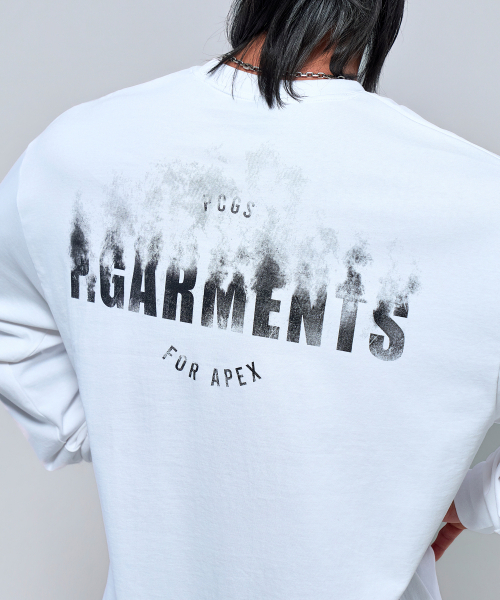 PHYSICAL GARMENTS（フィジカルガーメンツ）の「P2624 スモークオーバーサイズ長袖[2COLOR]（Tシャツ/カットソー・メンズ・ホワイト/ブラック・MEDIUM/LARGE/X-LARGE/XX-LARGE）」の14枚目の写真