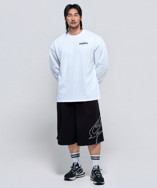 PHYSICAL GARMENTS（フィジカルガーメンツ）の「P2624 スモークオーバーサイズ長袖[2COLOR]（Tシャツ/カットソー・メンズ・ホワイト/ブラック・MEDIUM/LARGE/X-LARGE/XX-LARGE）」の17枚目の写真