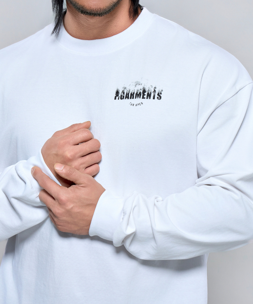 PHYSICAL GARMENTS（フィジカルガーメンツ）の「P2624 スモークオーバーサイズ長袖[2COLOR]（Tシャツ/カットソー・メンズ・ホワイト/ブラック・MEDIUM/LARGE/X-LARGE/XX-LARGE）」の20枚目の写真