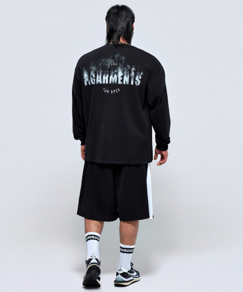 PHYSICAL GARMENTS（フィジカルガーメンツ）の「P2624 スモークオーバーサイズ長袖[2COLOR]（Tシャツ/カットソー・メンズ・ホワイト/ブラック・MEDIUM/LARGE/X-LARGE/XX-LARGE）」の5枚目の写真