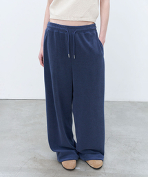 Stripe terry easy pants [KNSS07PT03]_Blue