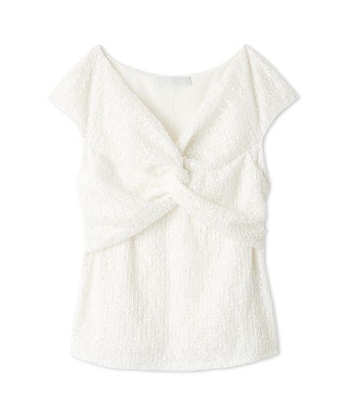 CELFORD(セルフォード)の「【洗える】ツイストオフショルレーストップス(Tシャツ/カットソー・レディース・ブラック/オフホワイト・F)」の11枚目の写真