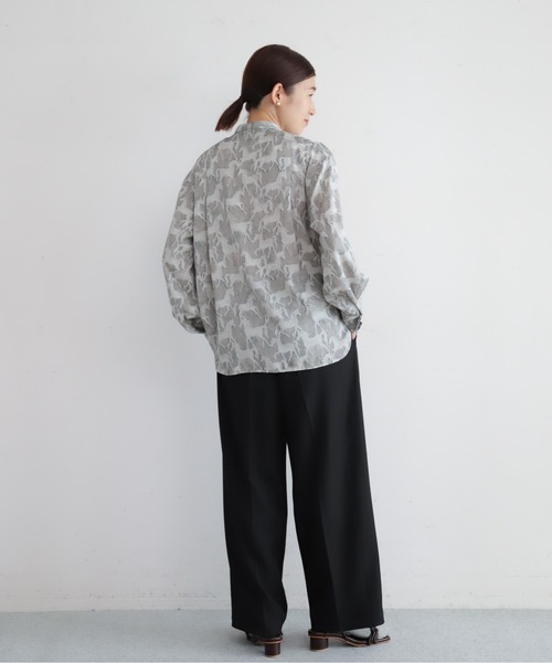 NOMBRE IMPAIR(ノンブルアンペール)の「【予約】ジャガードホースグラデーションプリント ボウタイブラウス(シャツ/ブラウス・レディース・イエロー/ブルー・FREE)」の7枚目の写真