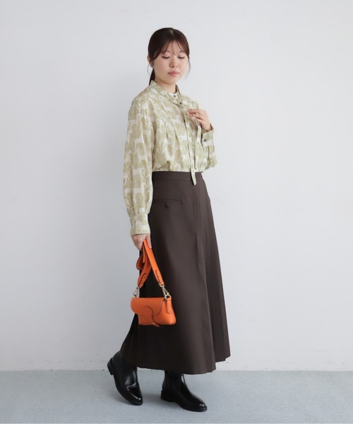 NOMBRE IMPAIR(ノンブルアンペール)の「【予約】ジャガードホースグラデーションプリント ボウタイブラウス(シャツ/ブラウス・レディース・イエロー/ブルー・FREE)」の11枚目の写真