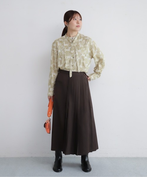 NOMBRE IMPAIR(ノンブルアンペール)の「【予約】ジャガードホースグラデーションプリント ボウタイブラウス(シャツ/ブラウス・レディース・イエロー/ブルー・FREE)」の12枚目の写真