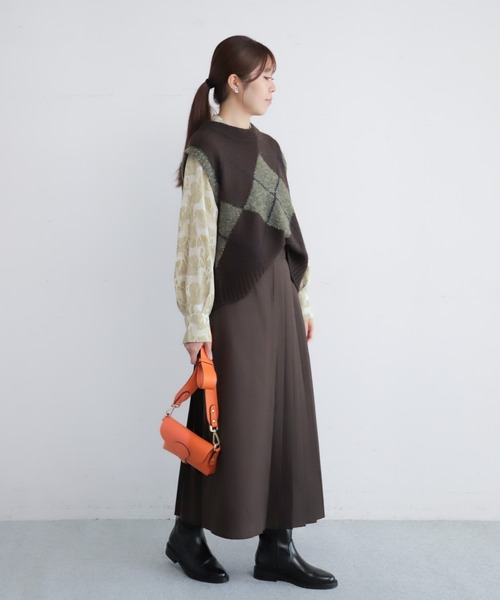 NOMBRE IMPAIR(ノンブルアンペール)の「【予約】ジャガードホースグラデーションプリント ボウタイブラウス(シャツ/ブラウス・レディース・イエロー/ブルー・FREE)」の15枚目の写真