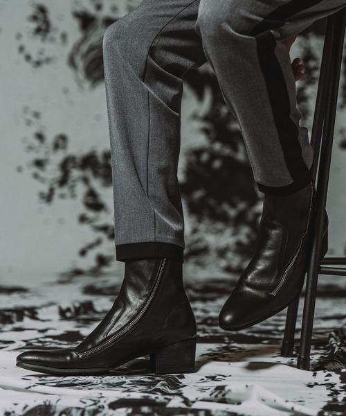 NO ID.(ノーアイディ)の「【NO ID.】W-ZIP Heel Boots / ダブルジップ ヒール ブーツ(ブーツ・メンズ・ブラック・40(25.5cm/44(28.5cm)/42(27.5cm)」の9枚目の写真