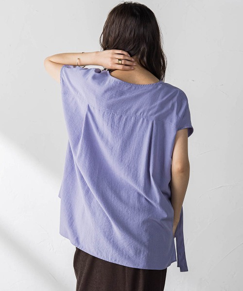MAYSON GREY(メイソングレイ)の「【一瞬で楽とキレイを叶える】ウエストマークフレンチブラウス(シャツ/ブラウス・レディース・ブラウン/ベージュ/パープル/ブラック・M)」の13枚目の写真