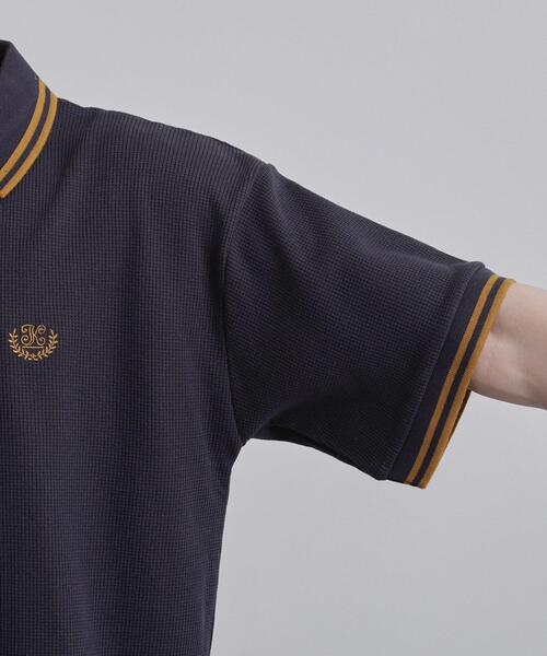 tk.TAKEO KIKUCHI(ティーケータケオキクチ)の「ワッフルポロシャツ(ポロシャツ・メンズ・ネイビー/ホワイト/チャコールグレー・04/03/02)」の20枚目の写真
