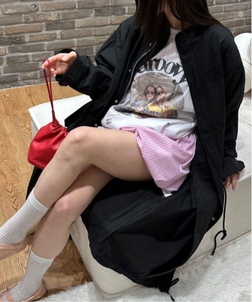 ＆soiree（アンドソワレ）の「ストライプ柄バルーンショートパンツ（その他パンツ・レディース・ピンク/ブルー・FREE）」の5枚目の写真
