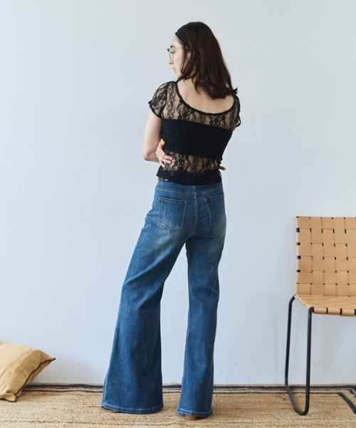 flaeu(フラユ)の「Stretch Lace Top(Tシャツ/カットソー・レディース・ホワイト/ブラック・FREE)」の19枚目の写真