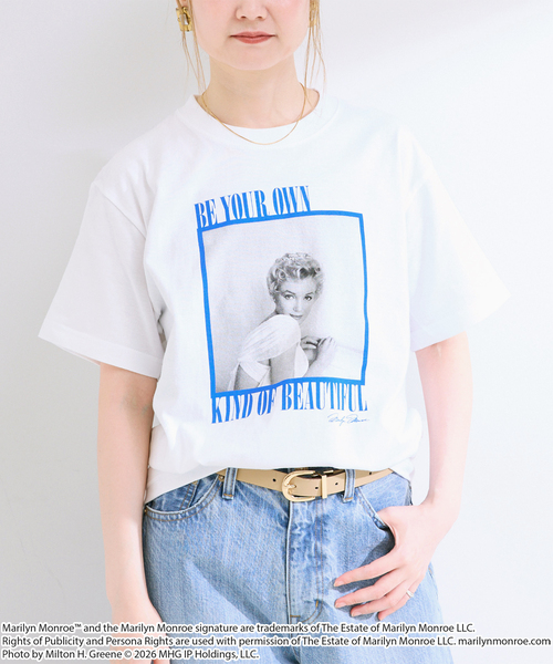 GOOD ROCK SPEED(グッドロックスピード)の「GOOD ROCK SPEED / グッドロックスピード / Marilyn Monroe / Tshirts(Tシャツ/カットソー・レディース・ブラック/ホワイト系その他/ライトホワイト/ホワイト/ホワイト×ホワイト・FREE)」の3枚目の写真