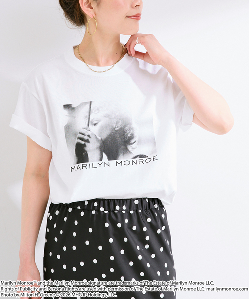 GOOD ROCK SPEED(グッドロックスピード)の「GOOD ROCK SPEED / グッドロックスピード / Marilyn Monroe / Tshirts(Tシャツ/カットソー・レディース・ブラック/ホワイト系その他/ライトホワイト/ホワイト/ホワイト×ホワイト・FREE)」の5枚目の写真