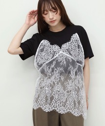 【NOAHL】レースドッキングデザインTシャツ