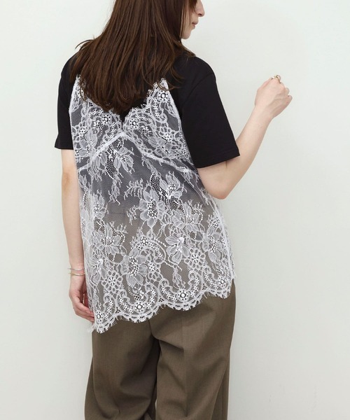 NOAHL(ノアル)の「【NOAHL】レースドッキングデザインTシャツ(Tシャツ/カットソー・レディース・ブラック/クリーム・FREE)」の17枚目の写真