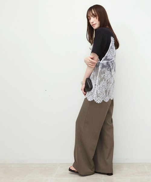 NOAHL(ノアル)の「【NOAHL】レースドッキングデザインTシャツ(Tシャツ/カットソー・レディース・ブラック/クリーム・FREE)」の20枚目の写真