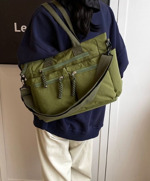 boemy(ボエミー)の「フロントポケット 2WAYトートバッグ(トートバッグ・レディース・ホワイト/ベージュ/カーキ/ブラック/ブラウン・FREE)」の17枚目の写真
