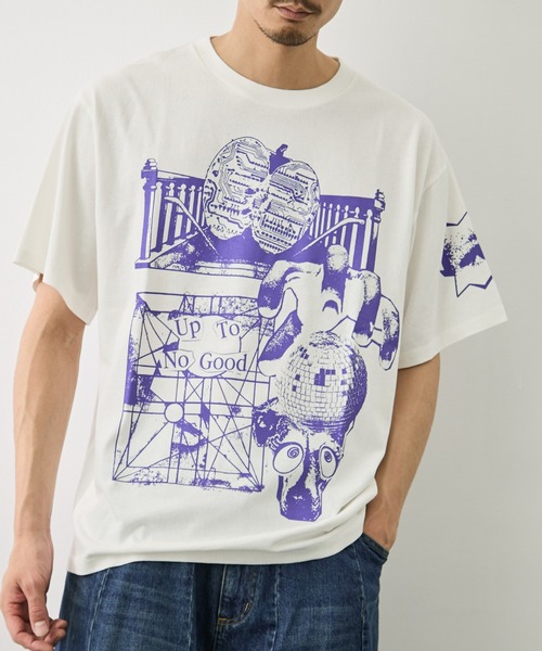 F-LAGSTUF-F（フラグスタフ）の「【-F-LAGSTUF-F/フラッグスタッフ】COLLAGE TEE（Tシャツ/カットソー・メンズ・ブラック/ホワイト・XL/L）」の3枚目の写真