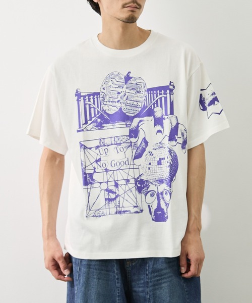 F-LAGSTUF-F（フラグスタフ）の「【-F-LAGSTUF-F/フラッグスタッフ】COLLAGE TEE（Tシャツ/カットソー・メンズ・ブラック/ホワイト・XL/L）」の4枚目の写真