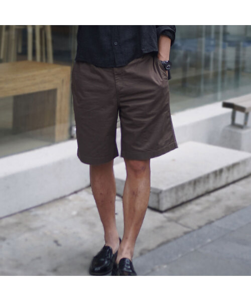MINDBRIDGE(マインドブリッジ)の「ルーズフィットフルバンディングチノハーフパンツ - 5カラー(その他パンツ・メンズ・ホワイト/ライトグレー/ブラック/ベージュ/ブラウン・36/34/32/30/29)」の5枚目の写真