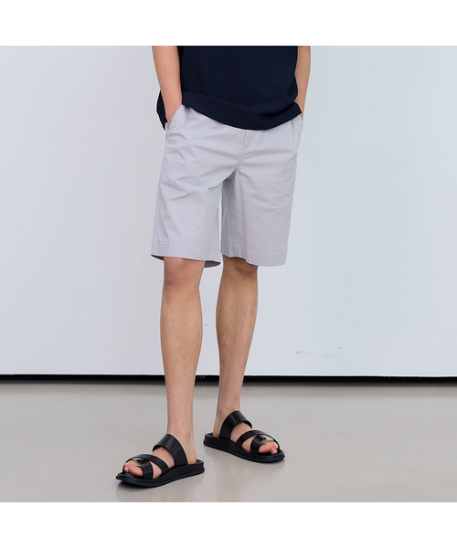 MINDBRIDGE(マインドブリッジ)の「ルーズフィットフルバンディングチノハーフパンツ - 5カラー(その他パンツ・メンズ・ホワイト/ライトグレー/ブラック/ベージュ/ブラウン・36/34/32/30/29)」の4枚目の写真