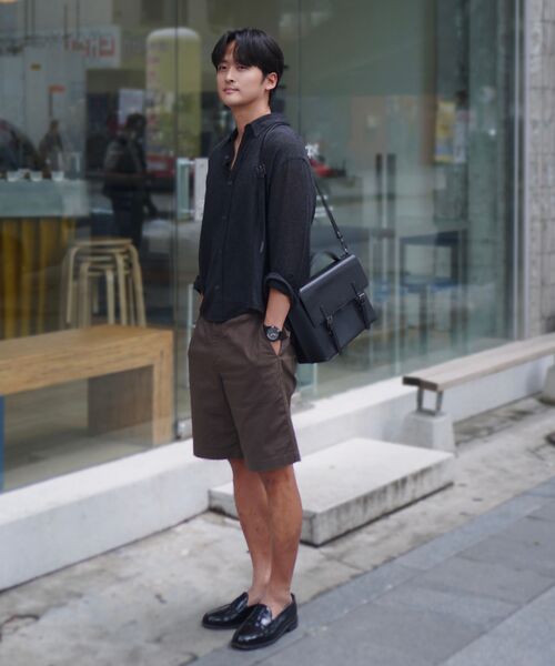 MINDBRIDGE(マインドブリッジ)の「ルーズフィットフルバンディングチノハーフパンツ - 5カラー(その他パンツ・メンズ・ホワイト/ライトグレー/ブラック/ベージュ/ブラウン・36/34/32/30/29)」の6枚目の写真