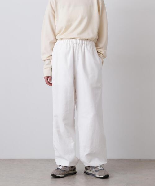 Y(ワイ)の「Y / ORGANIC COTTON SOFT MOLESKIN EASY TROUSERS(その他パンツ・メンズ・ホワイト/ネイビー・MEDIUM/LARGE/SMALL)」の3枚目の写真