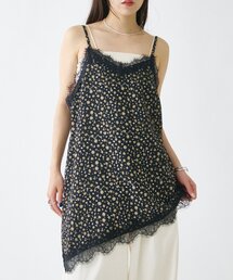 レースドッキング小花柄キャミソール