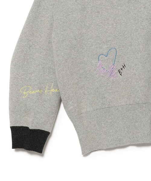 BEAMS HEART(ビームスハート)の「スウェットライク ロゴ ニット カーディガン(カーディガン/ボレロ・レディース・ブラウン/チャコールグレー/グレー・FREE)」の10枚目の写真