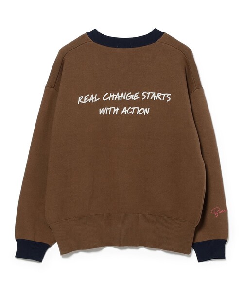 BEAMS HEART(ビームスハート)の「スウェットライク ロゴ ニット カーディガン(カーディガン/ボレロ・レディース・ブラウン/チャコールグレー/グレー・FREE)」の12枚目の写真