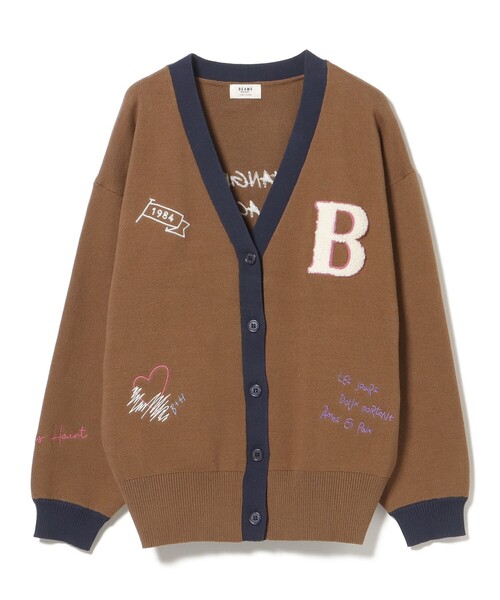 BEAMS HEART(ビームスハート)の「スウェットライク ロゴ ニット カーディガン(カーディガン/ボレロ・レディース・ブラウン/チャコールグレー/グレー・FREE)」の7枚目の写真