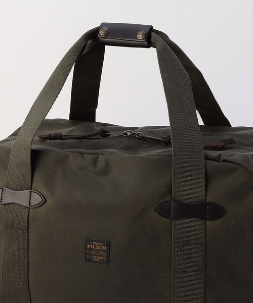 FILSON(フィルソン)の「FILSON/フィルソン Medium Tin Cloth Duffle Bag/ティンクロス ダッフルバッグ ミディアム(ボストンバッグ・メンズ・ブラウン/オリーブ・ONE SIZE)」の6枚目の写真