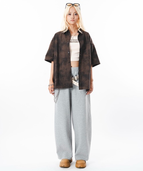SHORT ROUND(ショートラウンド)の「SHORT ROUND/ブリーチミニチェックシャツ(シャツ/ブラウス・メンズ・アイボリー/ブラウン/ブルー・MEDIUM/LARGE)」の20枚目の写真