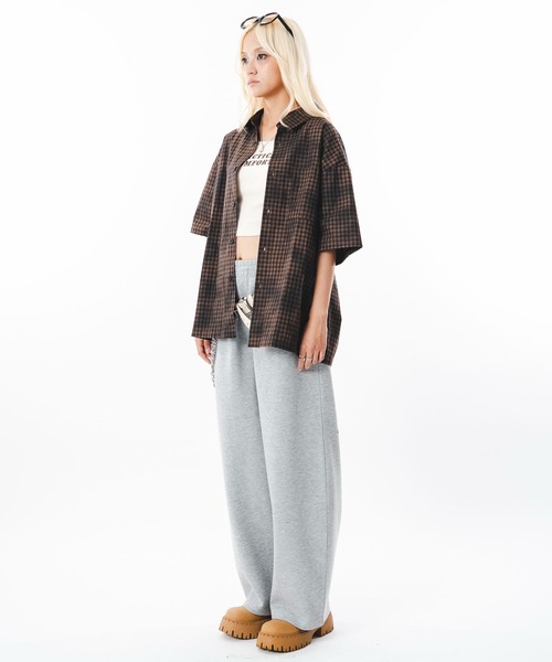 SHORT ROUND(ショートラウンド)の「SHORT ROUND/ブリーチミニチェックシャツ(シャツ/ブラウス・メンズ・アイボリー/ブラウン/ブルー・MEDIUM/LARGE)」の21枚目の写真