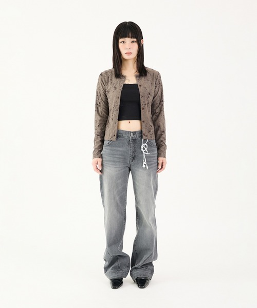 FTW(エフティダブリュー)の「DAMAGE CREW CARDIGAN(カーディガン/ボレロ・レディース・チャコールグレー/ブラック/グリーン・SMALL/MEDIUM)」の18枚目の写真
