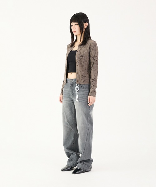 FTW(エフティダブリュー)の「DAMAGE CREW CARDIGAN(カーディガン/ボレロ・レディース・チャコールグレー/ブラック/グリーン・SMALL/MEDIUM)」の19枚目の写真