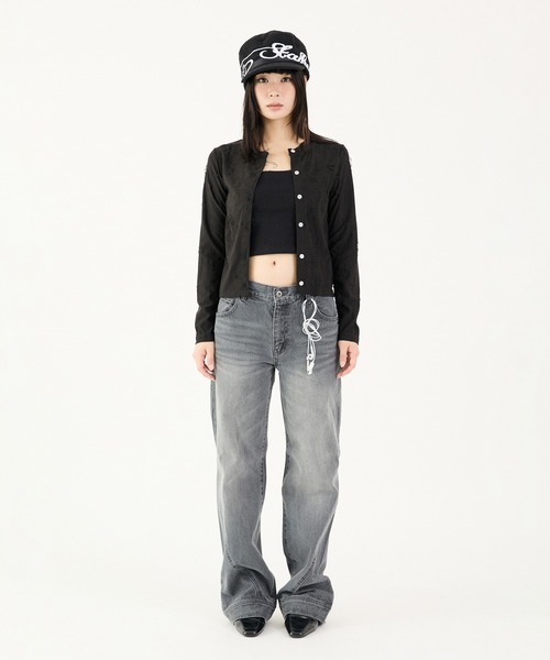 FTW(エフティダブリュー)の「DAMAGE CREW CARDIGAN(カーディガン/ボレロ・レディース・チャコールグレー/ブラック/グリーン・SMALL/MEDIUM)」の10枚目の写真