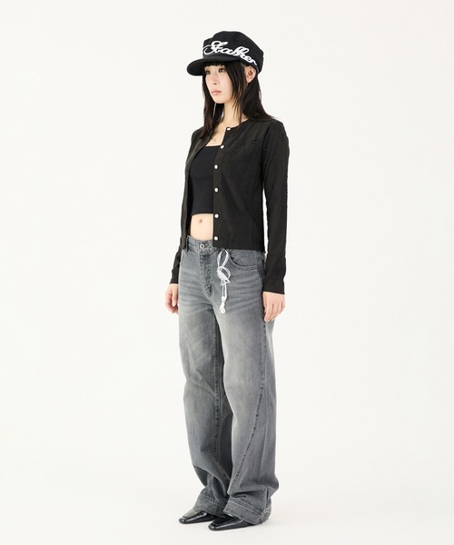 FTW(エフティダブリュー)の「DAMAGE CREW CARDIGAN(カーディガン/ボレロ・レディース・チャコールグレー/ブラック/グリーン・SMALL/MEDIUM)」の11枚目の写真