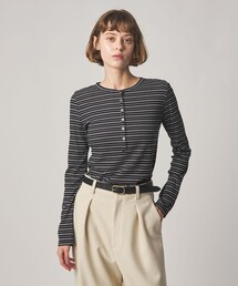 Steven Alan＞ブークレ ダンボール スキッパー ネック プルオーバー（T