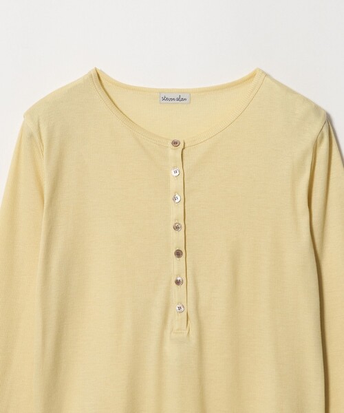 Steven Alan(スティーブンアラン)の「<Steven Alan>ヘンリーネック プルオーバー(Tシャツ/カットソー・レディース・ネイビー/ベージュ/ダークブラウン/イエロー・FREE)」の18枚目の写真