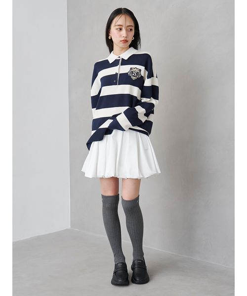 SNIDEL(スナイデル)の「バルーンミニスカショーパン(その他パンツ・レディース・ストライプ/ブラック/ホワイト・0/1)」の11枚目の写真