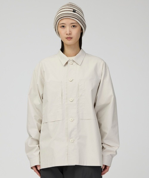 Snow Peak(スノーピーク)の「Snow Peak / Cotton Ripstop Shirt コットンリップストップ シャツ(シャツ/ブラウス・メンズ・ライトブルー/チャコール/アイボリー・S/XL/L/M)」の2枚目の写真