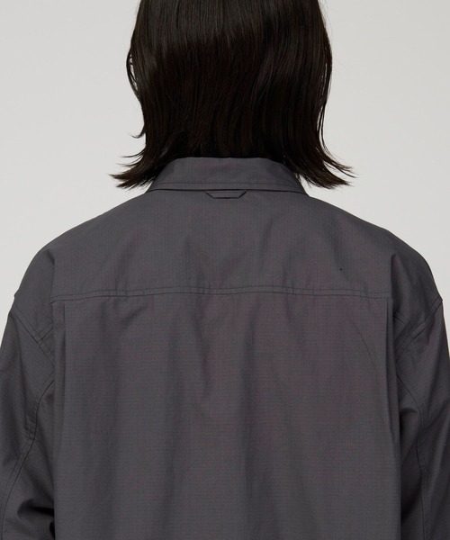 Snow Peak(スノーピーク)の「Snow Peak / Cotton Ripstop Shirt コットンリップストップ シャツ(シャツ/ブラウス・メンズ・ライトブルー/チャコール/アイボリー・S/XL/L/M)」の14枚目の写真