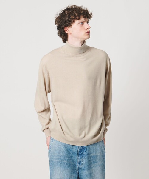 LOEFF(ロエフ)の「<LOEFF>14ゲージ タートル ニット MENS(ニット/セーター・メンズ・ブラック/ナチュラル/コバルトブルー/グレー系・1/2)」の3枚目の写真