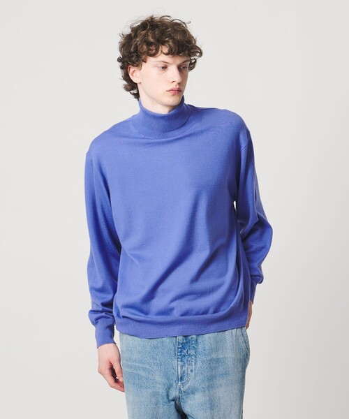 LOEFF(ロエフ)の「<LOEFF>14ゲージ タートル ニット MENS(ニット/セーター・メンズ・ブラック/ナチュラル/コバルトブルー/グレー系・1/2)」の4枚目の写真